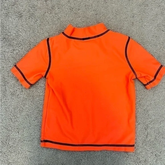 Carter's Swim Shirt boy's size 2T Orange Dinosaur Pool Rashguard - Picture 4 of 4